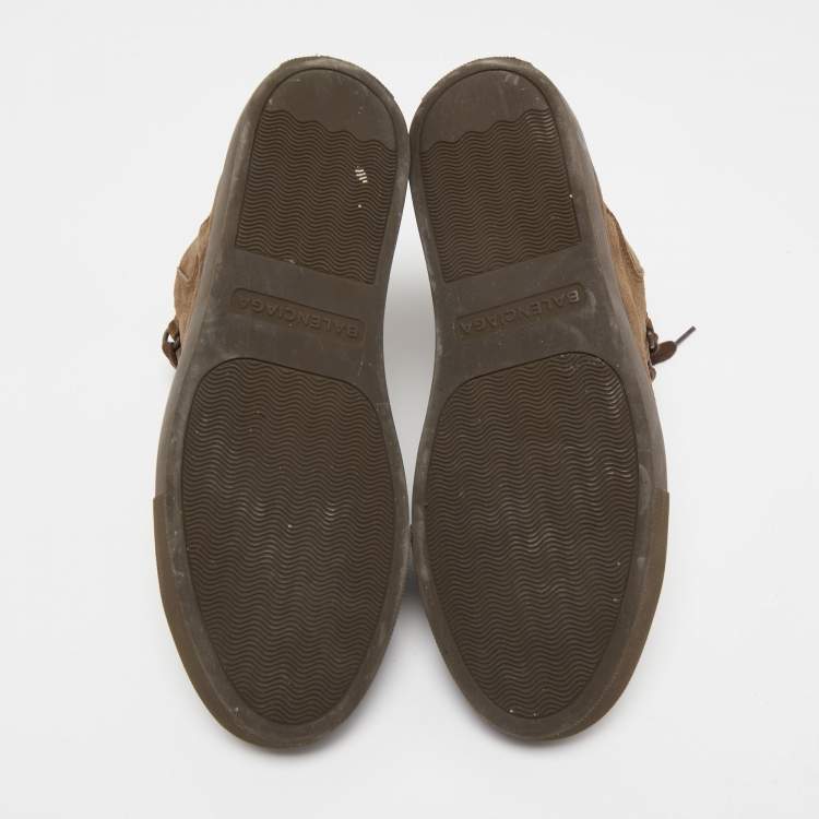 مملوكة مسبقًا Balenciaga Brown Suede Arena High Top Sneakers Size 41