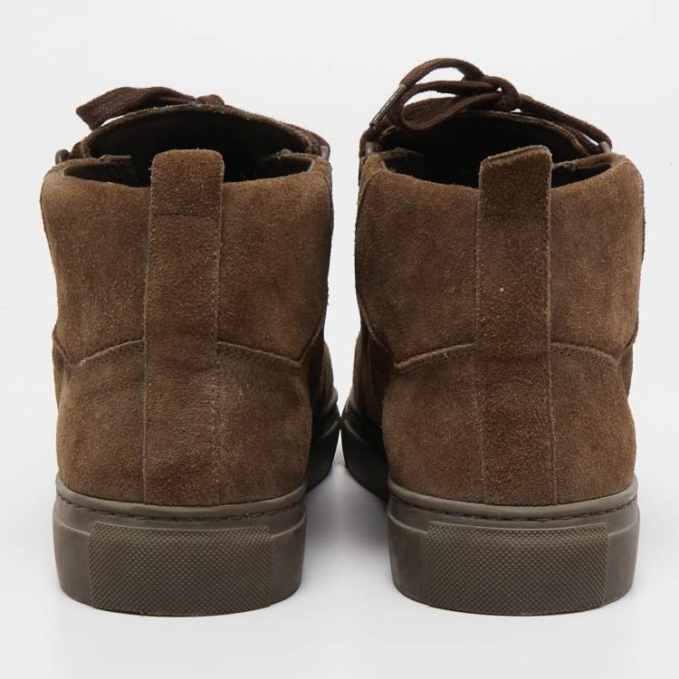 مملوكة مسبقًا Balenciaga Brown Suede Arena High Top Sneakers Size 41