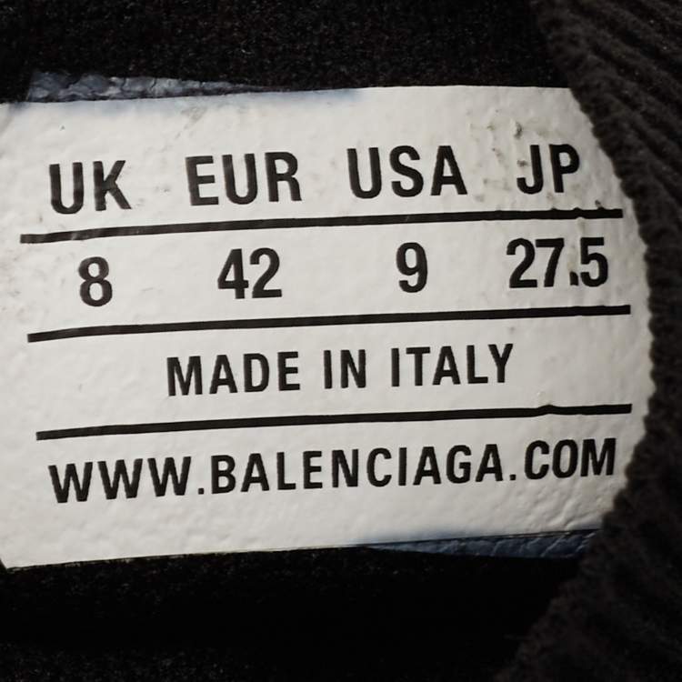 مملوكة مسبقًا Balenciaga Black Knit Fabric Speed Trainer Sneakers Size 42