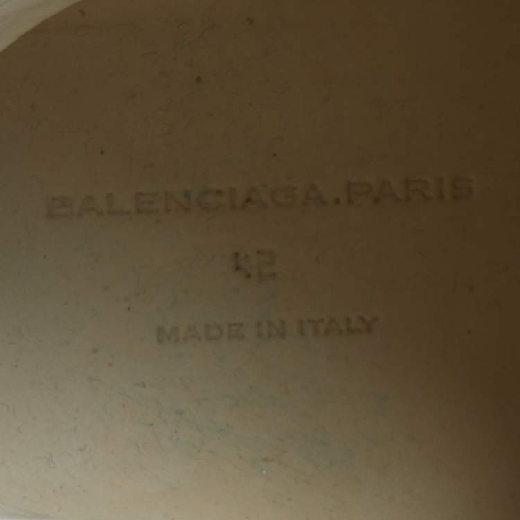 مملوكة مسبقًا Balenciaga Multicolor Neoprene and Patent and Leather High Top Sneakers Size 42