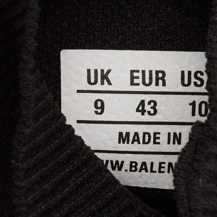 Pre Owned Balenciaga Black Knit Fabric Speed Trainer Sneakers Size 43