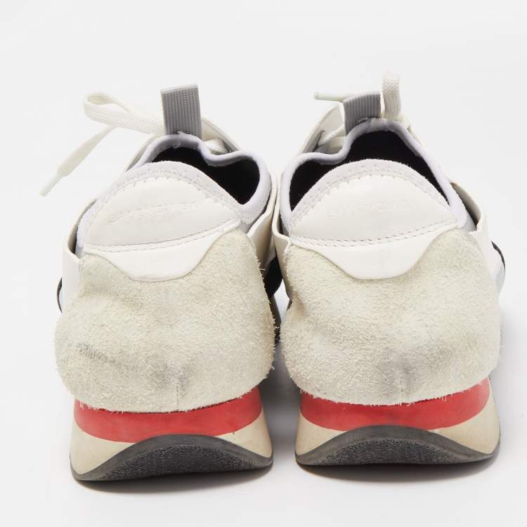 Pre Owned Balenciaga Tricolor Mesh and Leather Race Runner Sneakers Size 43