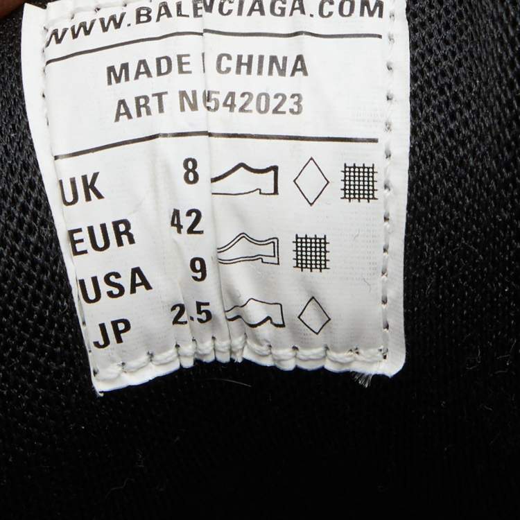Pre Owned Balenciaga Multicolor Mesh and Leather Track Sneakers Size 42