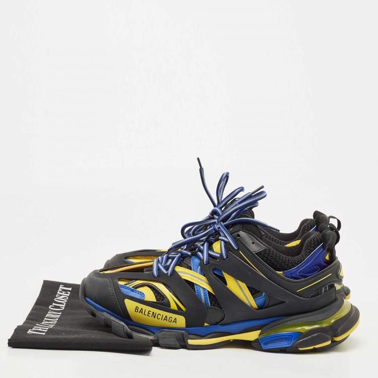 Pre Owned Balenciaga Multicolor Mesh and Leather Track Sneakers Size 42