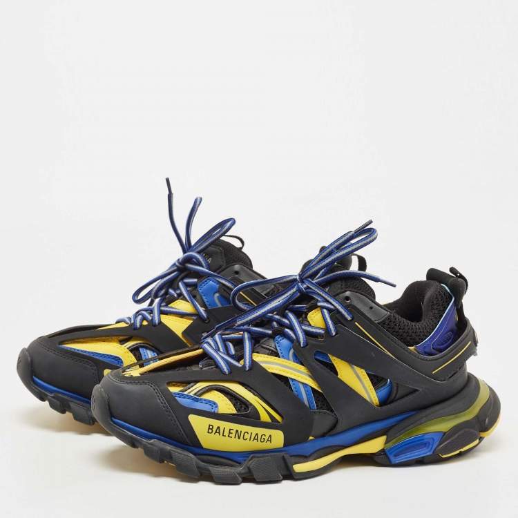 Pre Owned Balenciaga Multicolor Mesh and Leather Track Sneakers Size 42