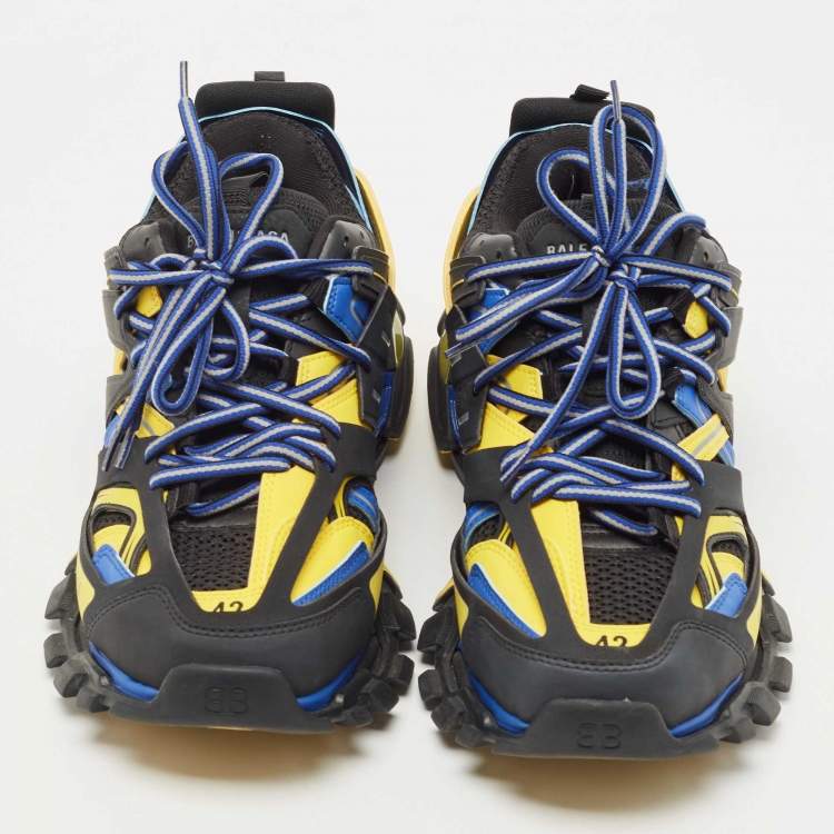 Pre Owned Balenciaga Multicolor Mesh and Leather Track Sneakers Size 42