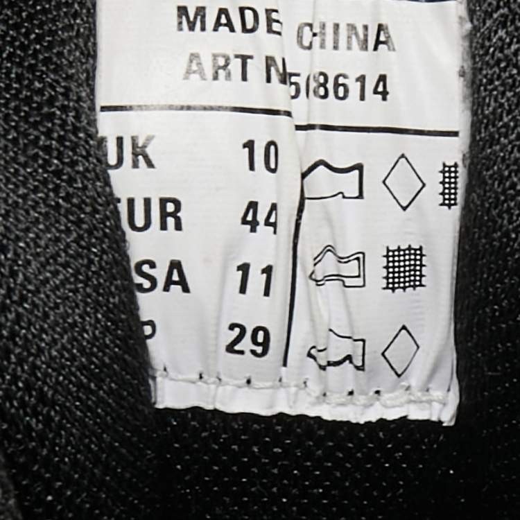 Pre Owned Balenciaga Black Leather and Mesh Track 2 Sneakers Size 44