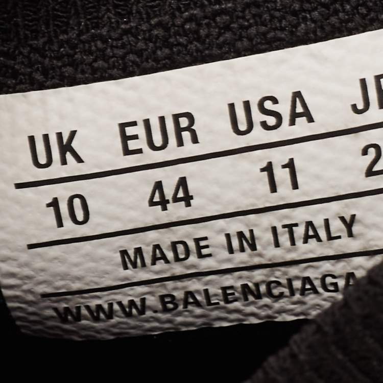 Pre Owned Balenciaga Black Knit Fabric Speed High Top Sneakers Size 44