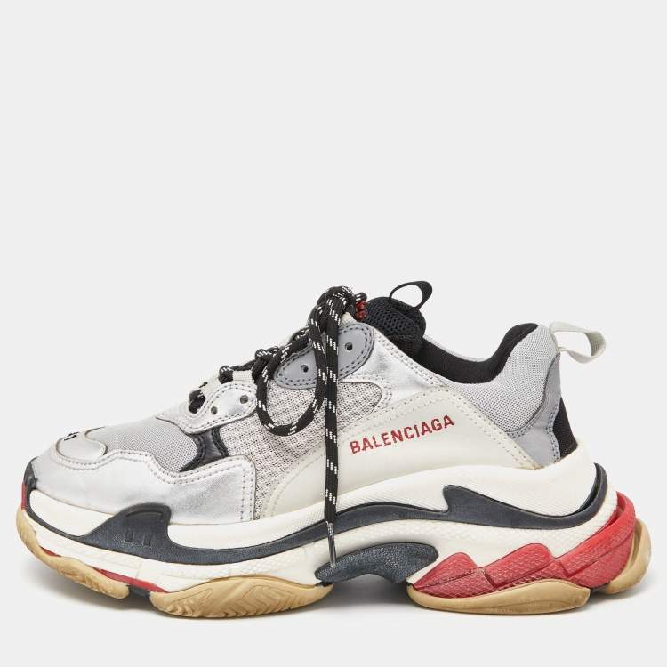 Balenciaga Track 2 Clear Sole Sneakers Red