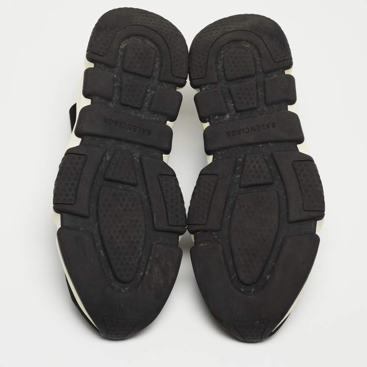 Pre Owned Balenciaga Black Knit Fabric Speed Trainer Sneakers Size 43
