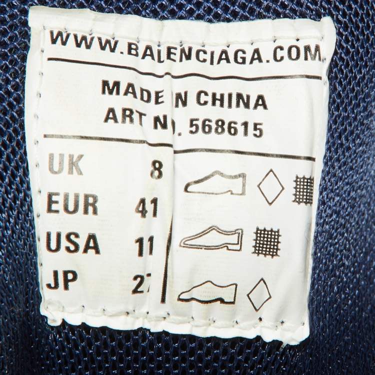 Pre Owned Balenciaga Tricolor Rubber and Mesh Track 2 Sneakers Size 41