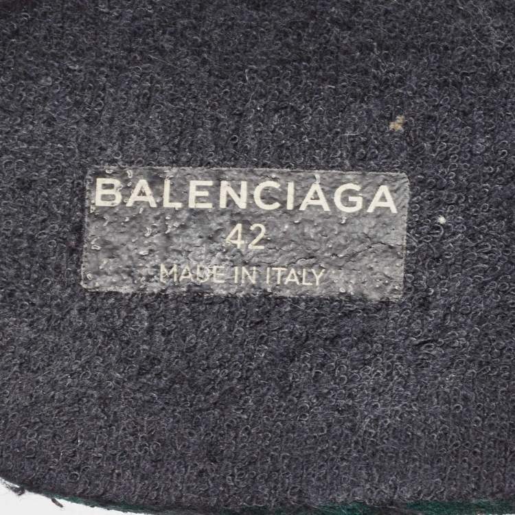 Pre Owned Balenciaga Black Knit Fabric Low Speed Trainers Sneakers Size 42 