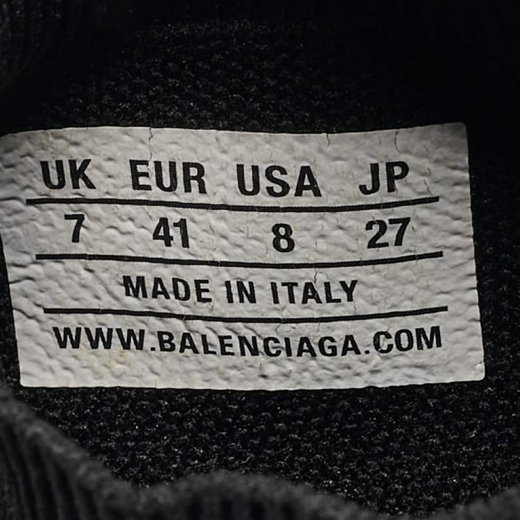 Pre Owned Balenciaga Black Knit Fabric Speed Trainer Sneakers Size 41