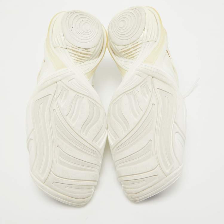 Pre Owned Balenciaga White Rubber and Mesh Tyrex Sneakers Size 42