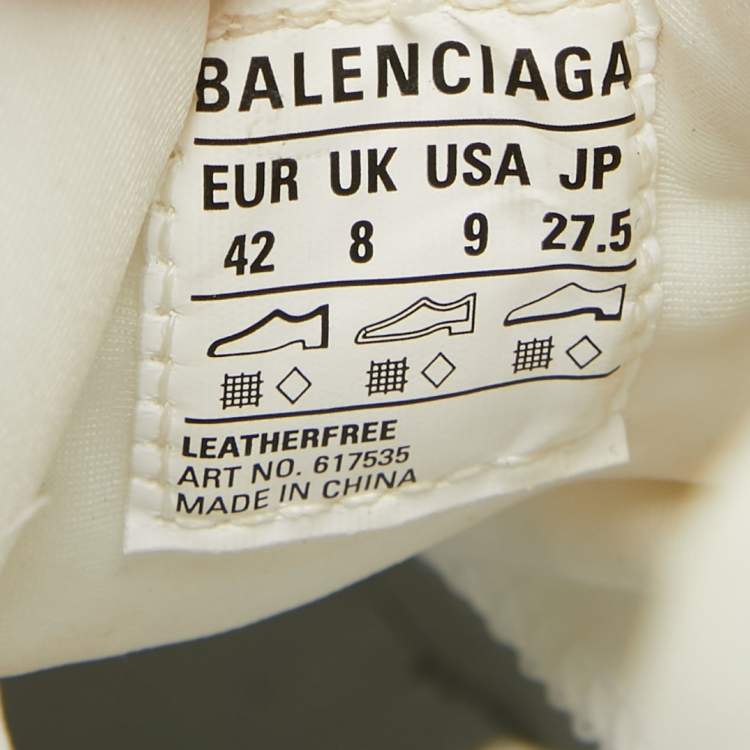 Pre Owned Balenciaga White Rubber and Mesh Tyrex Sneakers Size 42