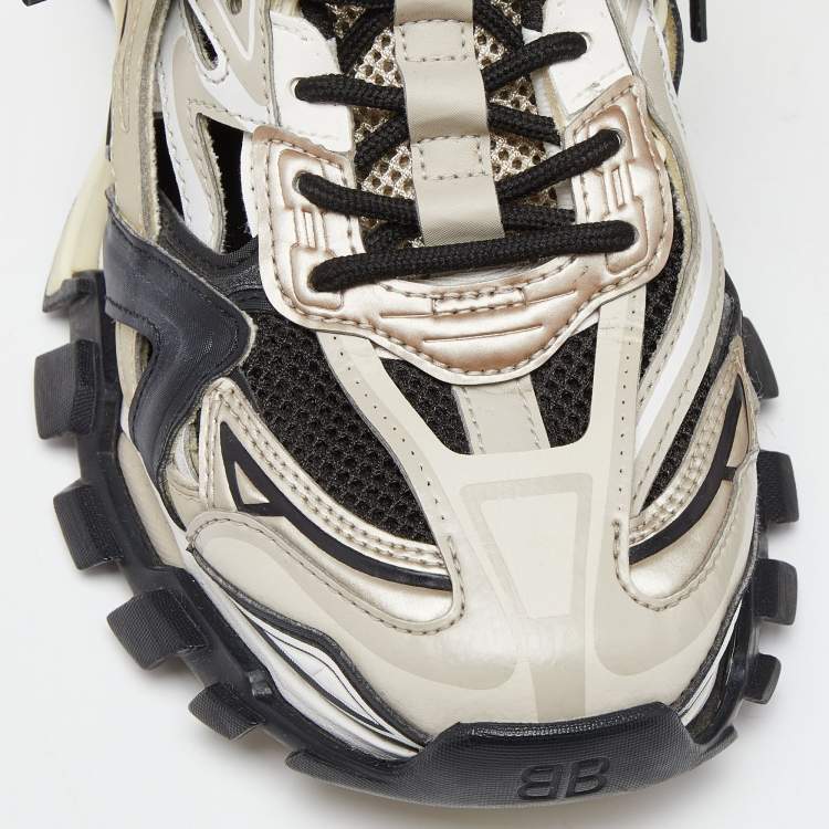 Pre Owned Balenciaga Multicolor Faux Leather and Mesh Track 2 Chunky Sneakers Size 42