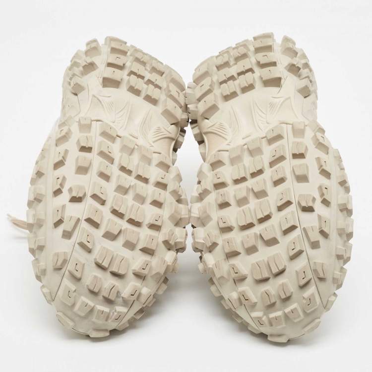 Pre Owned Balenciaga Beige Mesh and Nylon Bouncer Sneakers Size 43