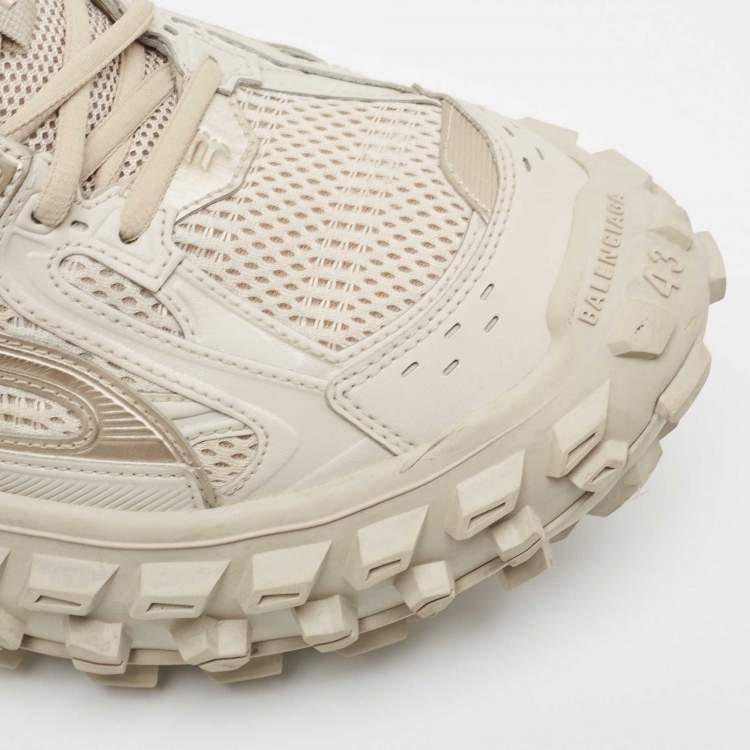 Pre Owned Balenciaga Beige Mesh and Nylon Bouncer Sneakers Size 43