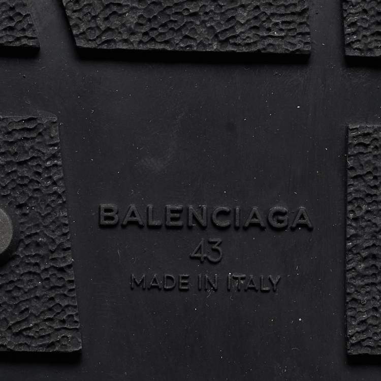 Pre Owned Balenciaga White Mesh and Leather Race Runner Sneakers Size 43