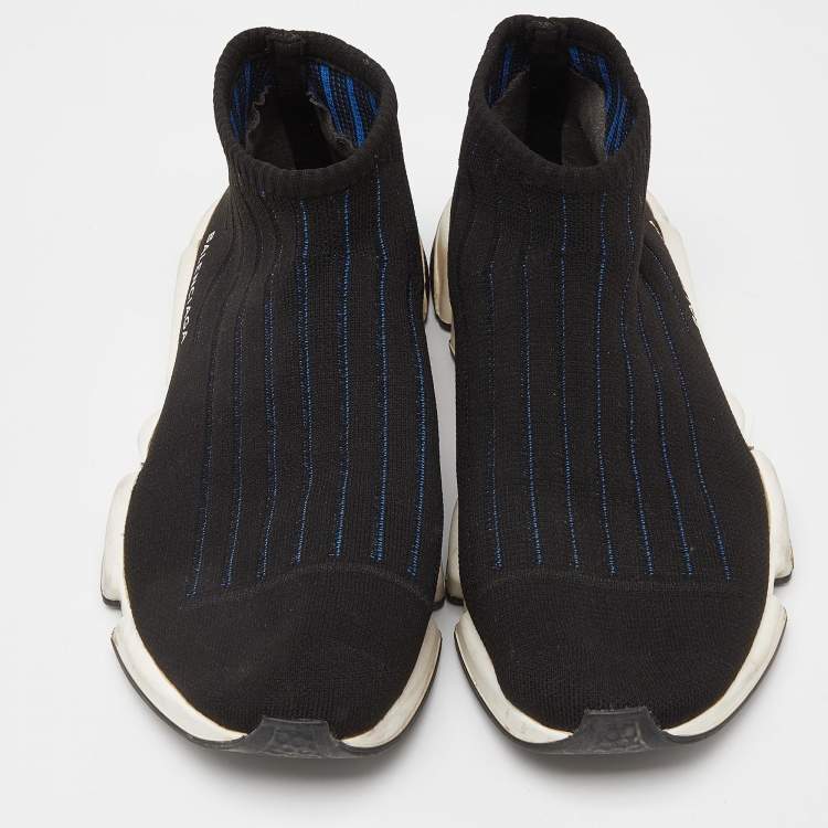 مملوكة مسبقًا Balenciaga Black Knit Fabric Speed Trainer Sneakers Size 43