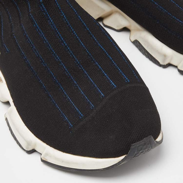 مملوكة مسبقًا Balenciaga Black Knit Fabric Speed Trainer Sneakers Size 43