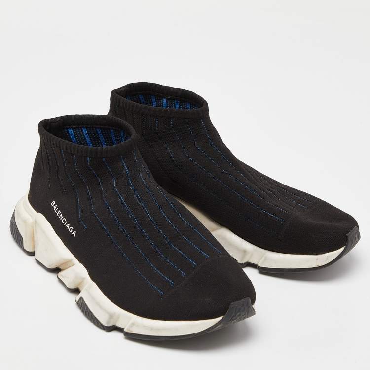 مملوكة مسبقًا Balenciaga Black Knit Fabric Speed Trainer Sneakers Size 43