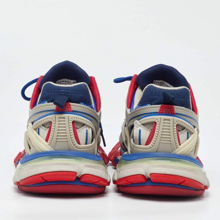 Pre Owned Balenciaga Multicolor Faux Leather and Mesh Track 2 Sneakers Size 41