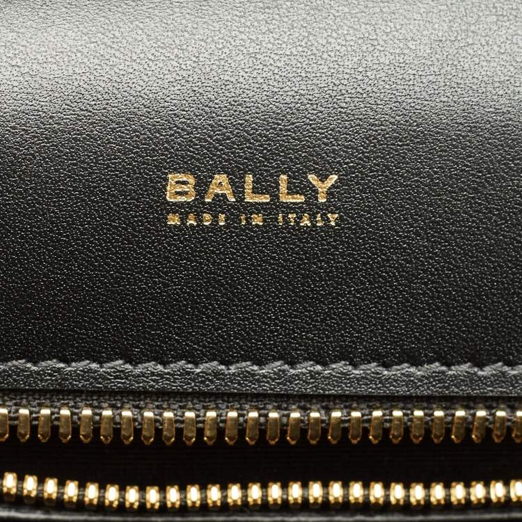 Pre Owned Bally Black Brushed Leather Deco' Briefcase