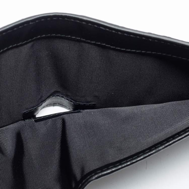 Pre Owned Bally Black Embossed Leather Bifold Wallet