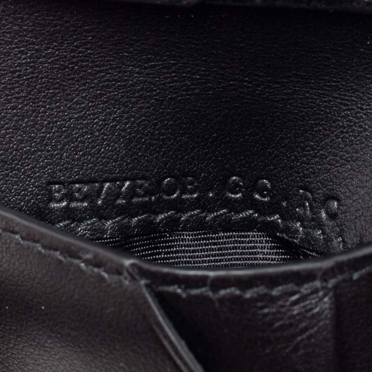 Pre Owned Bally Black Embossed Leather Bifold Wallet