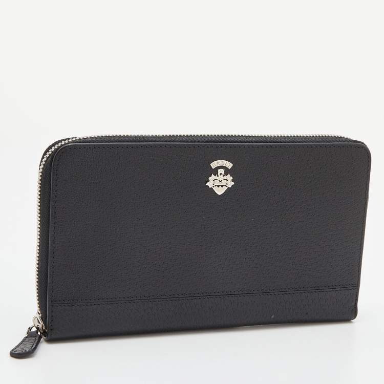 مملوكة مسبقًا Bally Black Leather Zip Around Wallet