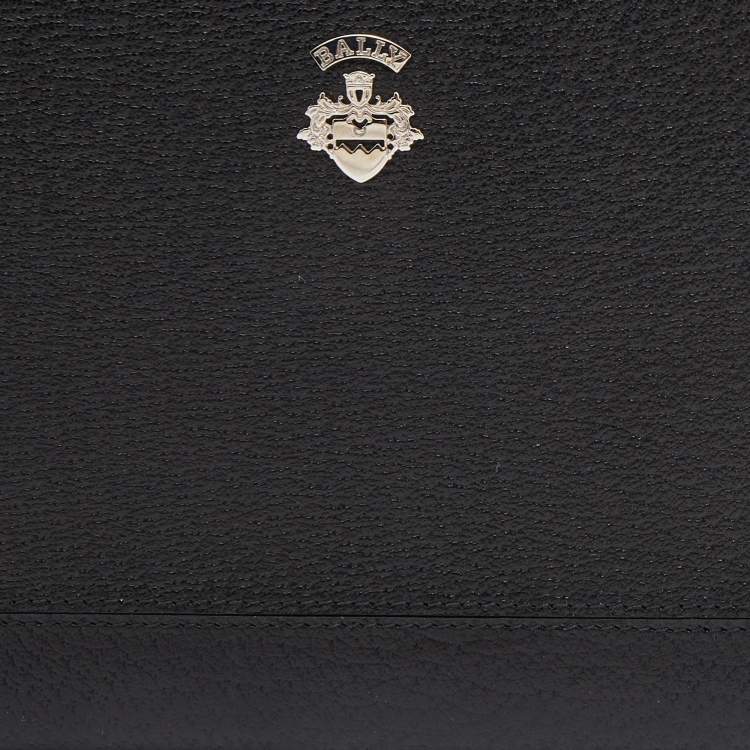 مملوكة مسبقًا Bally Black Leather Zip Around Wallet