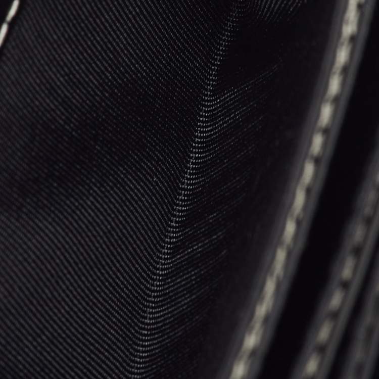Pre Owned Bally Black Leather Gusset Card Case