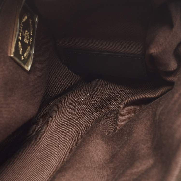 Pre Owned Bally Cairo Dark Brown Leather and Suede Messenger Bag