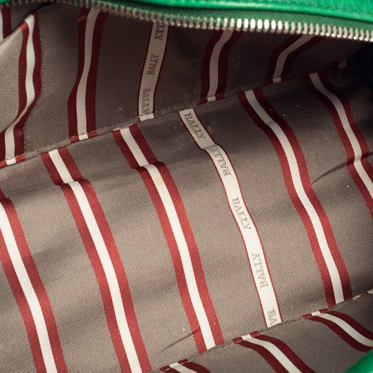 Pre Owned Bally Green Leather Takimo Toiletry Pouch