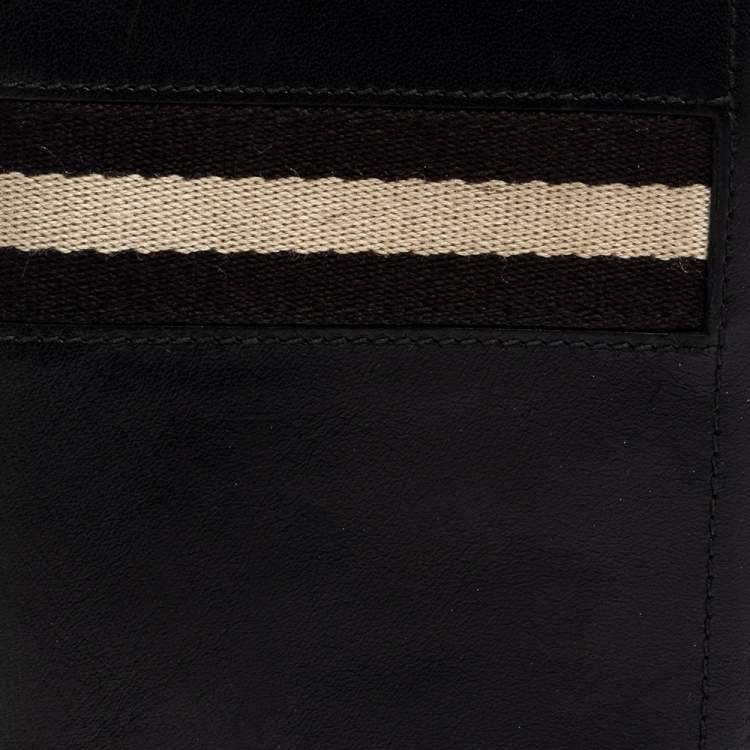 Pre Owned Bally Black Leather Long Wallet