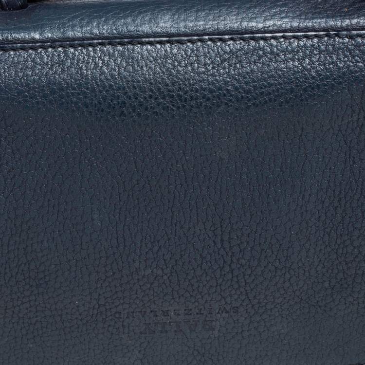 Pre Owned Bally Blue Leather Double Zip Travel Organizer