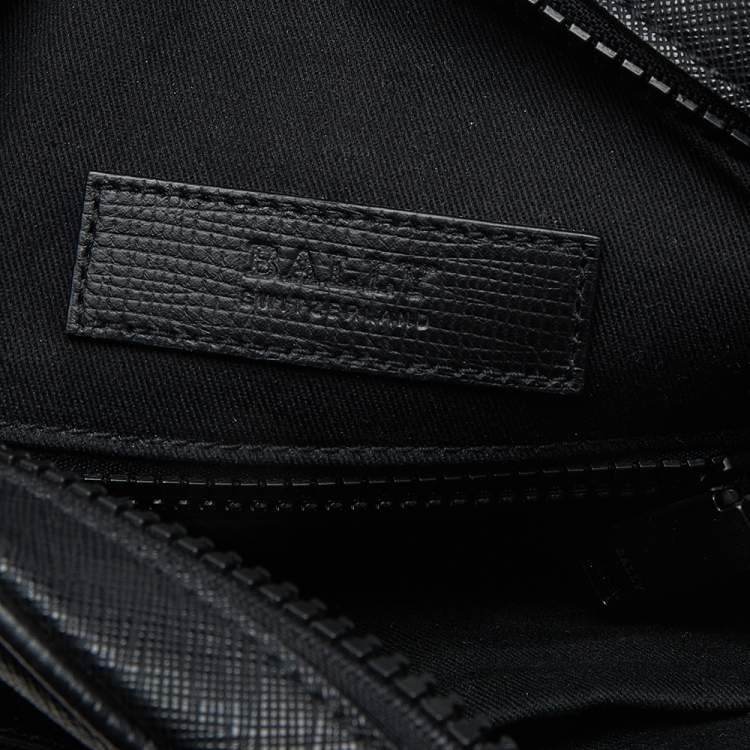 Pre Owned Bally Black Leather Serbet Messenger Bag 