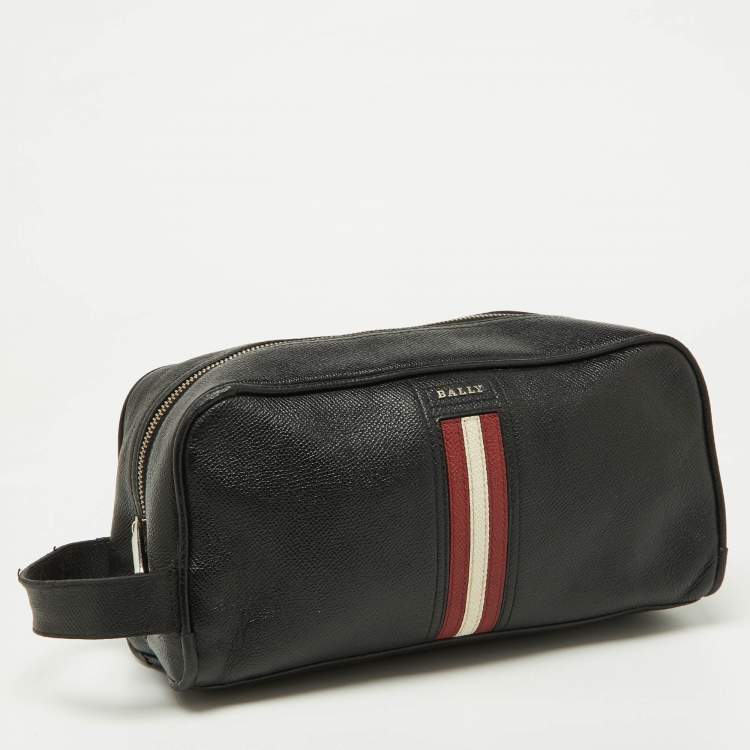 Pre Owned Bally Black Leather Takimo Pouch
