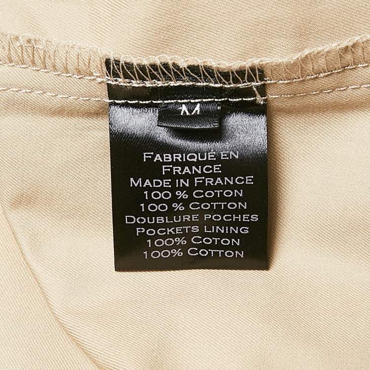 Pre Owned Balmain Beige Cotton Strap Detail Cargo Shorts M