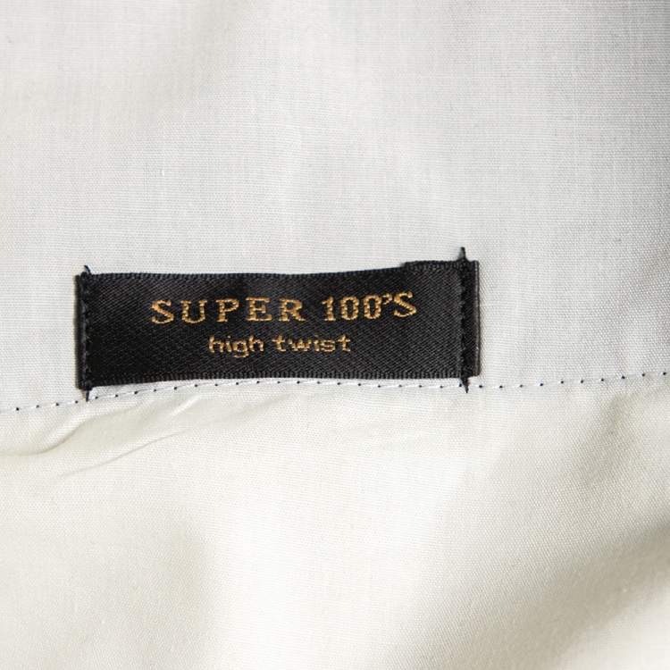Pre Owned Balmain Charcoal Grey Wool Super 100's Pants 4XL
