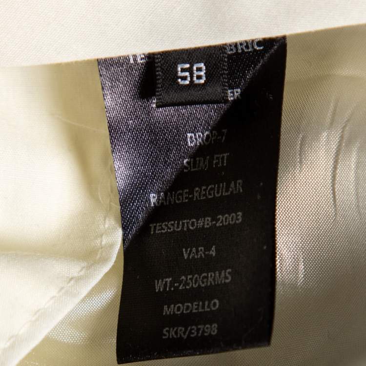 Pre Owned Balmain Grey Wool Super 130's Pants 4XL