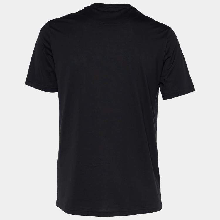 Tシャツ・カットソー Balmain Black Cotton Crewneck T-Shirt With Logo Balmain Black Crewneck T-shirt With Logo Print In Cotton Man
