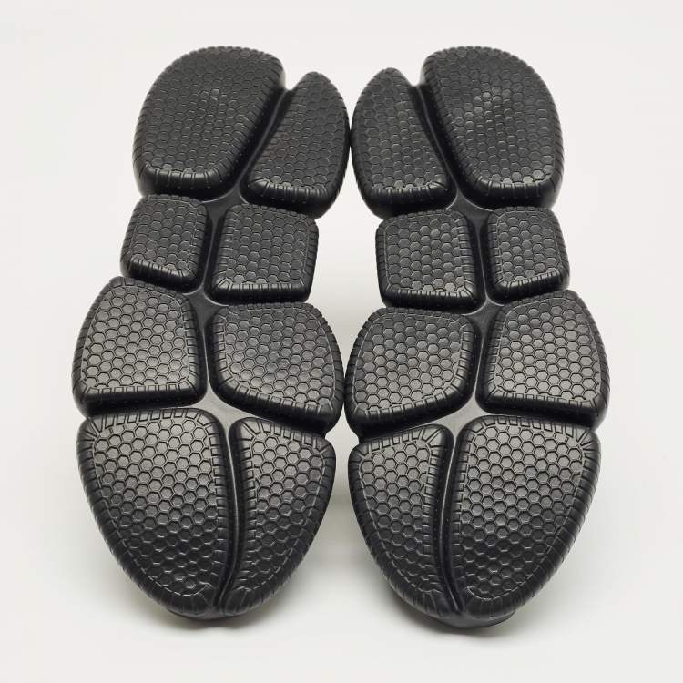 Pre Owned Balmain Black Stretch Knit Sock High Slip On Sneakers Size 44