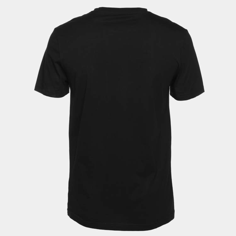 مملوكة مسبقًا Balmain Black Cotton Logo T-Shirt S
