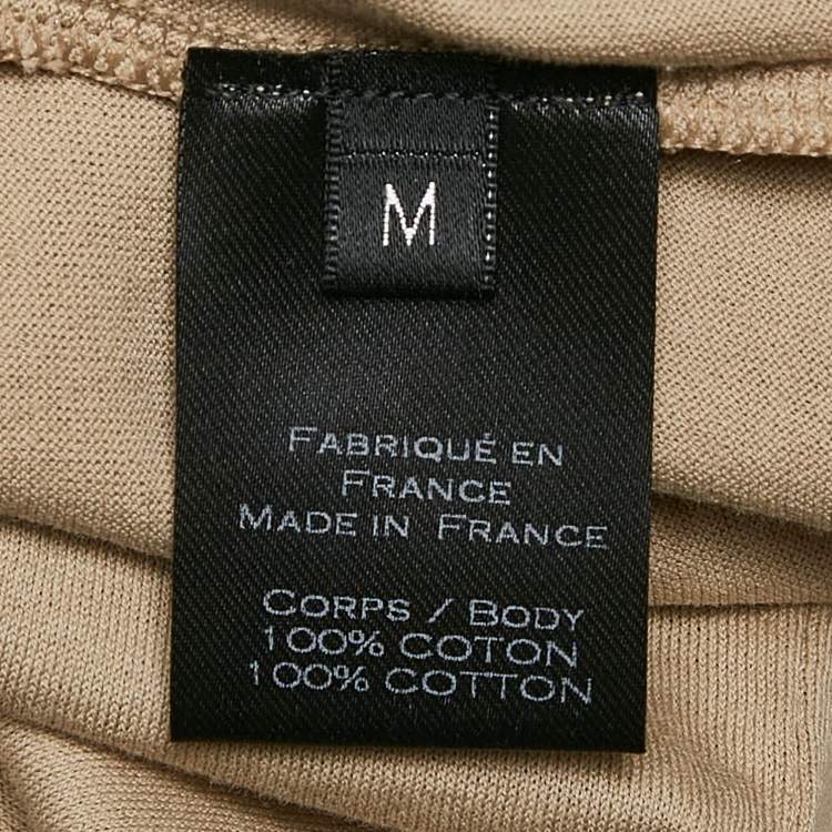 Pre Owned Balmain Beige Tiger Print Cotton Round Neck T-Shirt M