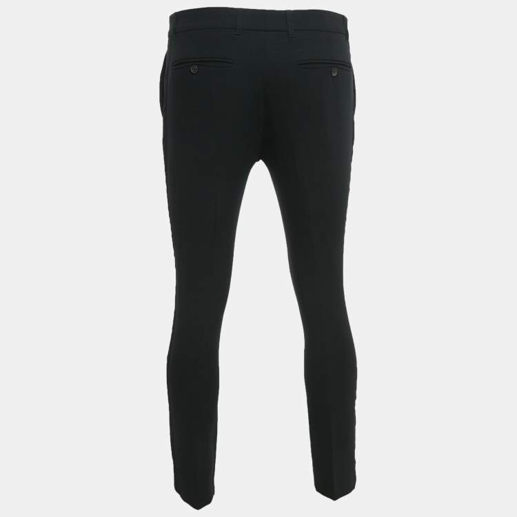 Pre Owned Balmain Black Cotton Trousers XL