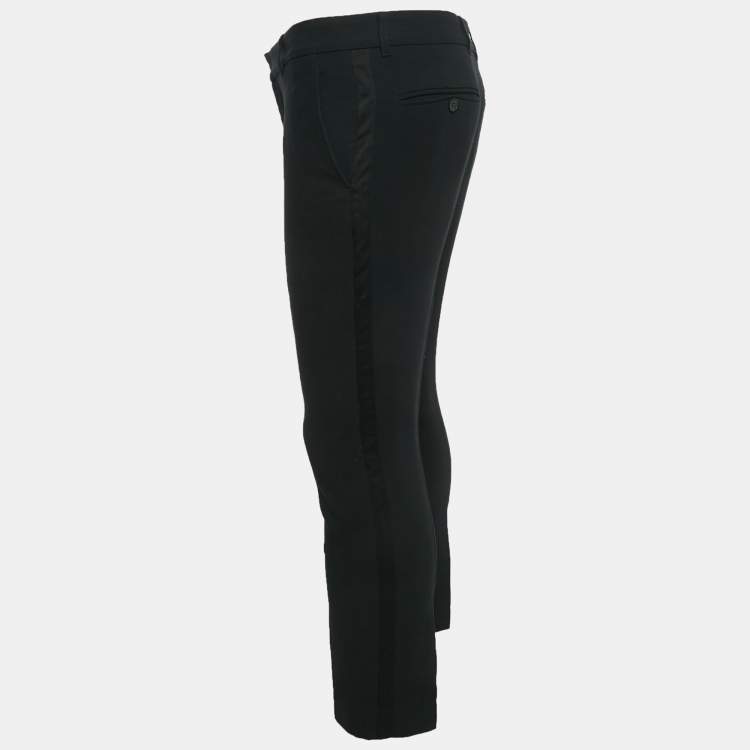 Pre Owned Balmain Black Cotton Trousers XL