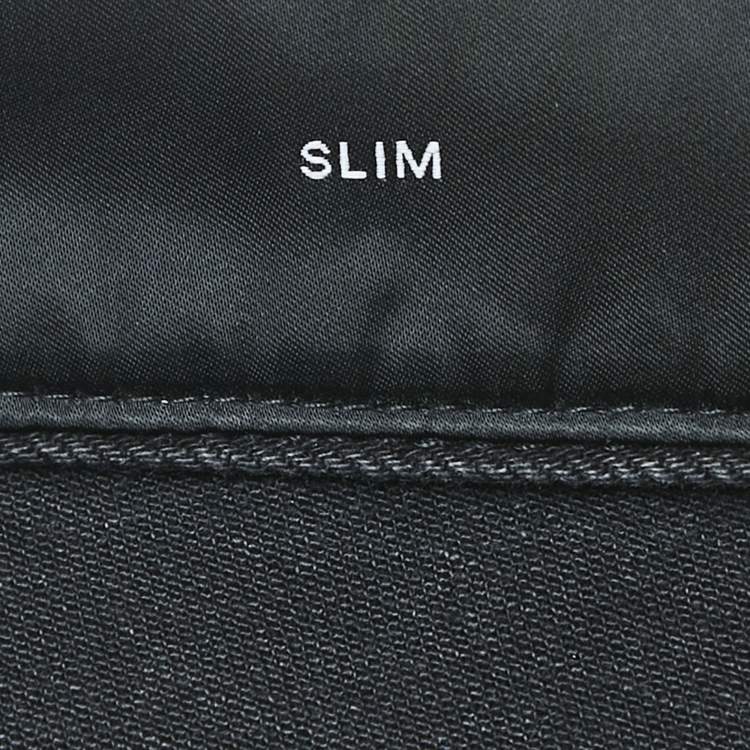 Pre Owned Balmain Grey Denim Slim Fit Jeans L Waist 35"