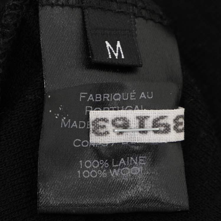 Pre Owned Balmain Black Wool Turtle Neck Knit Sweater M